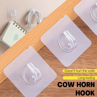 Clear Sticky Wall Hooks for Hanging Keys and Bath