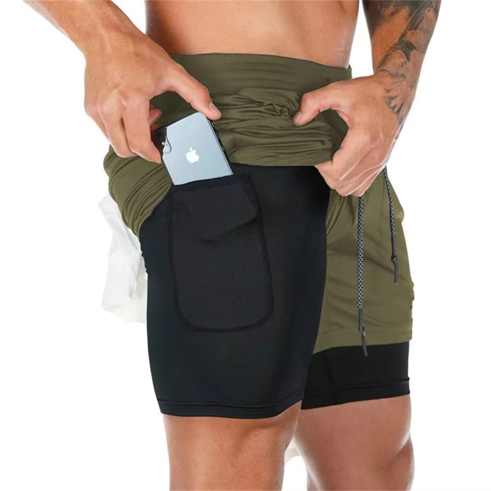 Men's Athletic Running Shorts with Secure Pocket