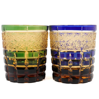 Luxury Etched Crystal Whiskey Glass Set