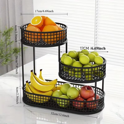 Space Saving 3 Tier Fruit and Veggie Storage Rack