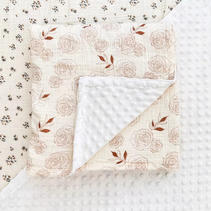 Gentle Baby Blanket, Plush Swaddle Wrap, 39x39 Inches - Hehif