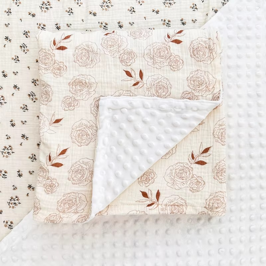 Gentle Baby Blanket, Plush Swaddle Wrap, 39x39 Inches - Hehif