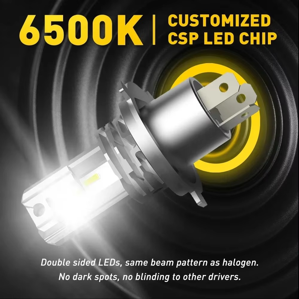 Bright 2-Pack LED Headlight Bulbs H4 H7 12V 24V