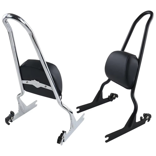 Removable Bike Backrest with Synthetic Leather and Metal Frame - Hehif