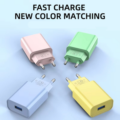 Compact Fast USB Wall Charger 5V 2A Phone Adapter