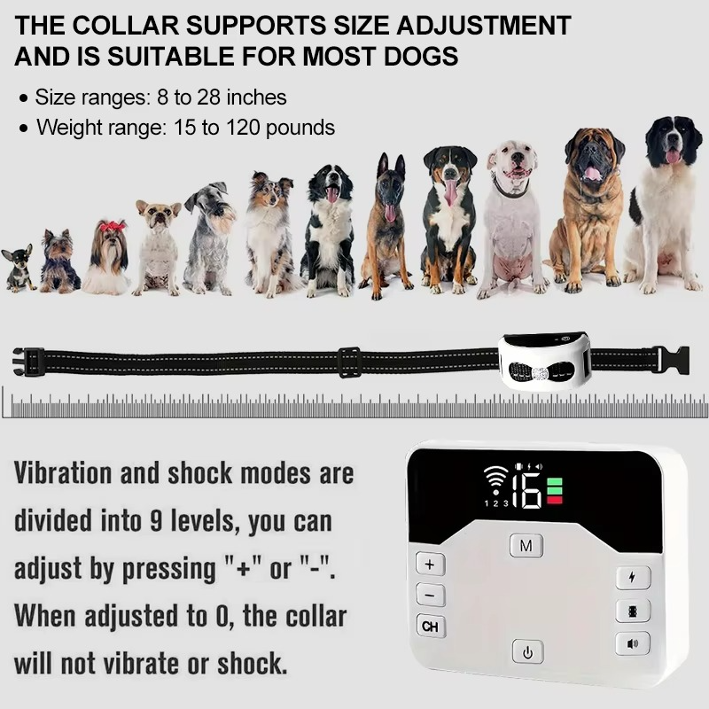 Portable Dog Training Collar Set Waterproof Rechargeable