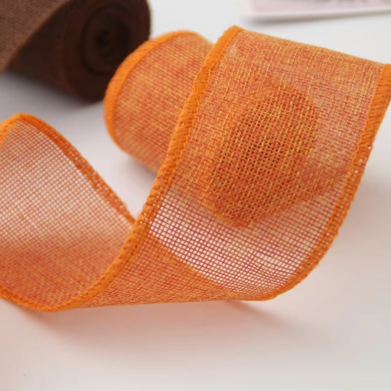 Natural Fabric Ribbon Roll for Gifts and Home Decor