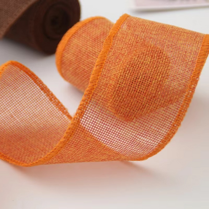 Natural Fabric Ribbon Roll for Gifts and Home Decor