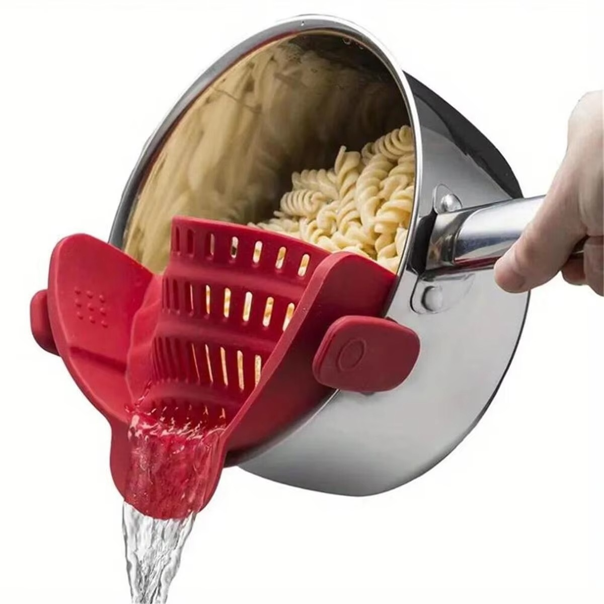 Easy Fit Silicone Colander Clip for Pots and Pans