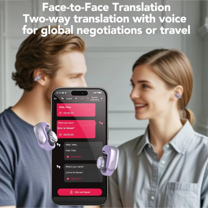 Wireless Translation Earbuds with Microphone