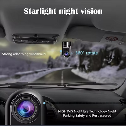 Full HD 360° Rotating Compact Dash Cam with Night Vision