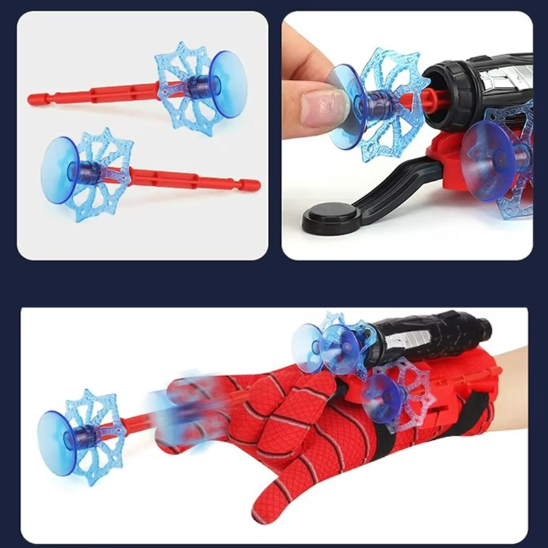 Fun Web Shooter Toy Glove with Soft Foam Darts