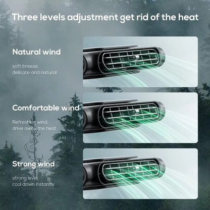 Portable Car Rear Seat Fan with 3 Speed Settings
