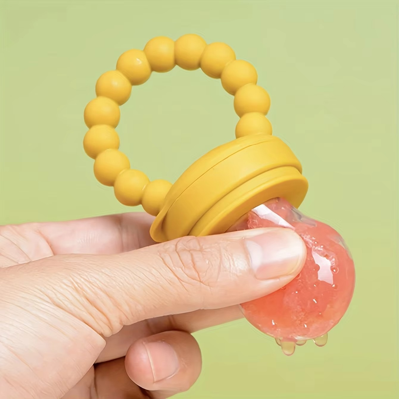 Soft Baby Fruit Pacifier Set with Easy Grip Handles