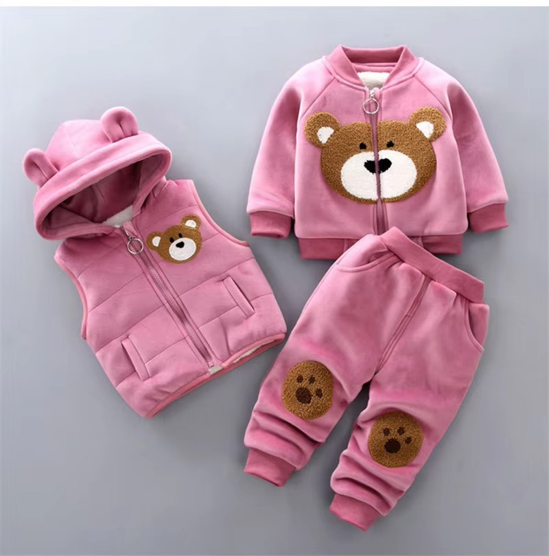 Soft Baby Winter Clothes Set, Warm Hoodie and Leggings