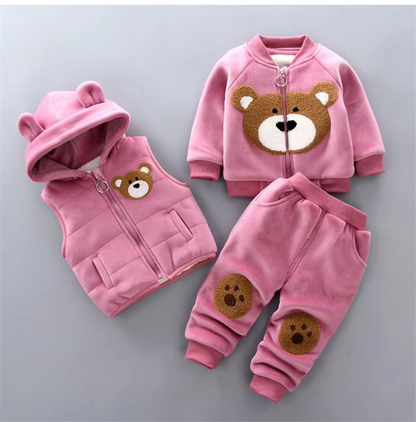 Soft Baby Winter Clothes Set, Warm Hoodie and Leggings