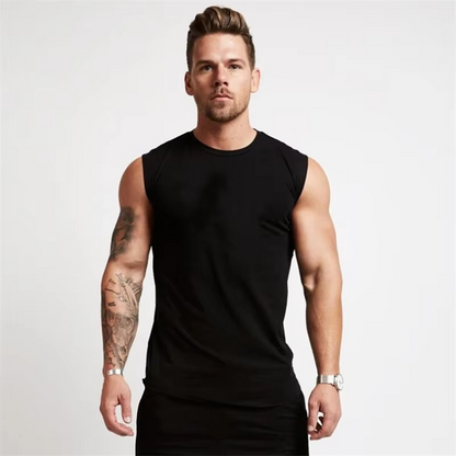 Athletic Fitted Sleeveless Gym Vest Top
