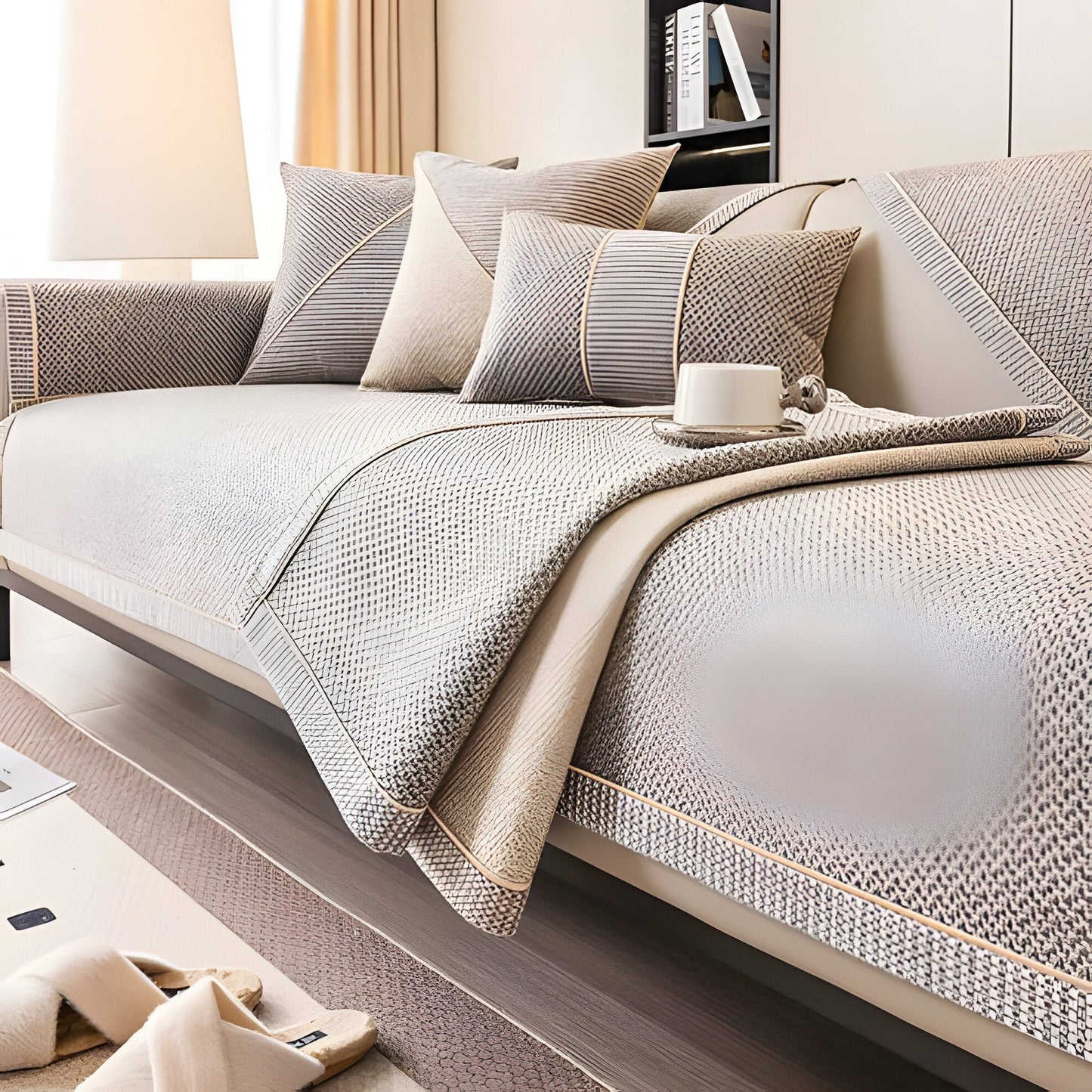 Soft Breathable Slip Resistant Couch Cover for Homes