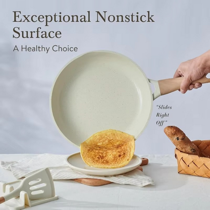 Ultimate 22-Piece Nonstick Ceramic Cookware Set in White