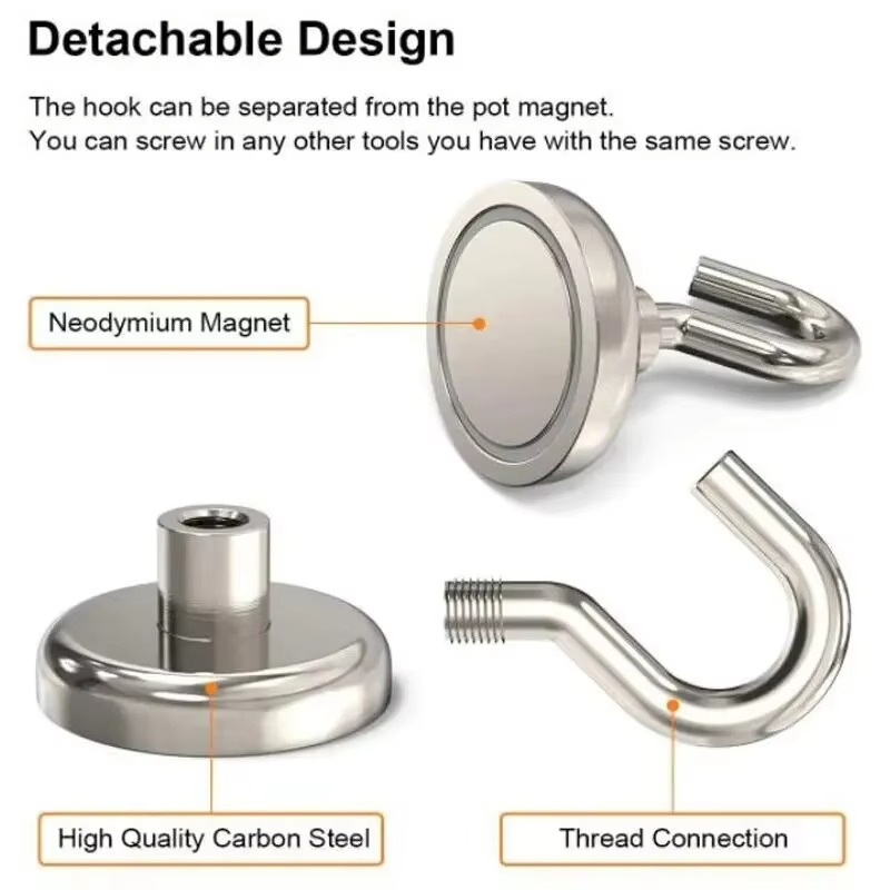 Heavy Duty 10 Pack Magnetic Hooks Set