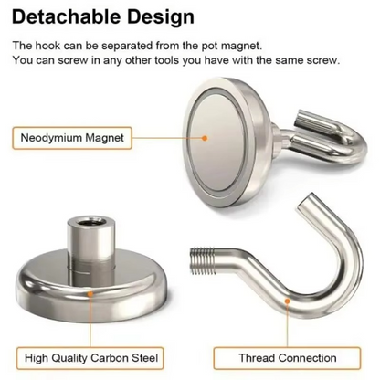 Heavy Duty 10 Pack Magnetic Hooks Set