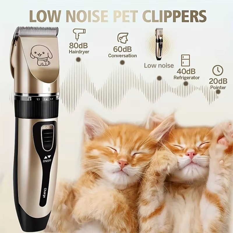 Wireless Pet Grooming Kit for Dogs and Cats Clippers