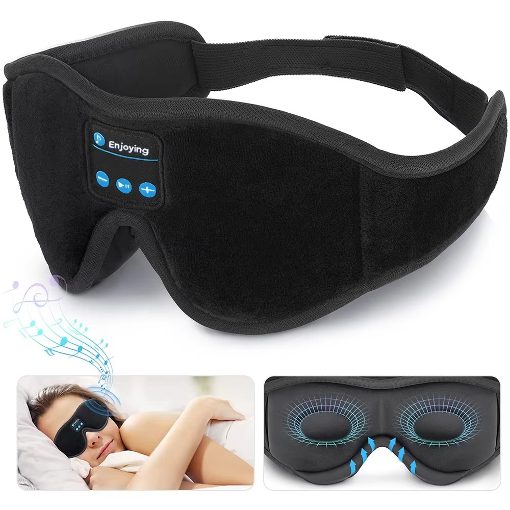 Wireless Sleep Eye Mask with Comfort Fit and Hi-Fi Speakers - Hehif