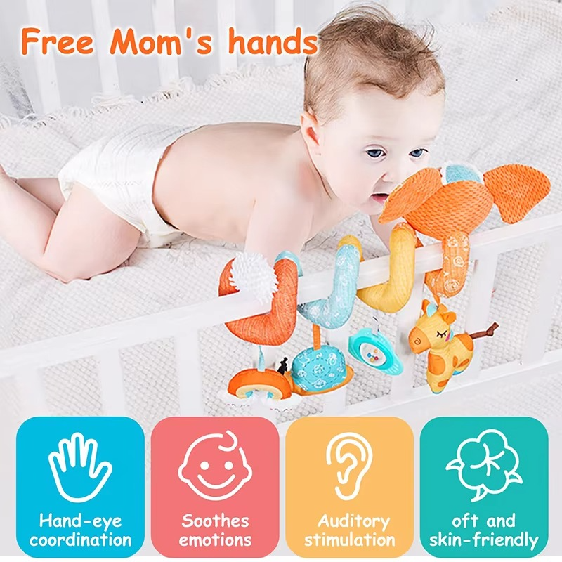 Fun Baby Car Toy with Spiral Teether Activity Center