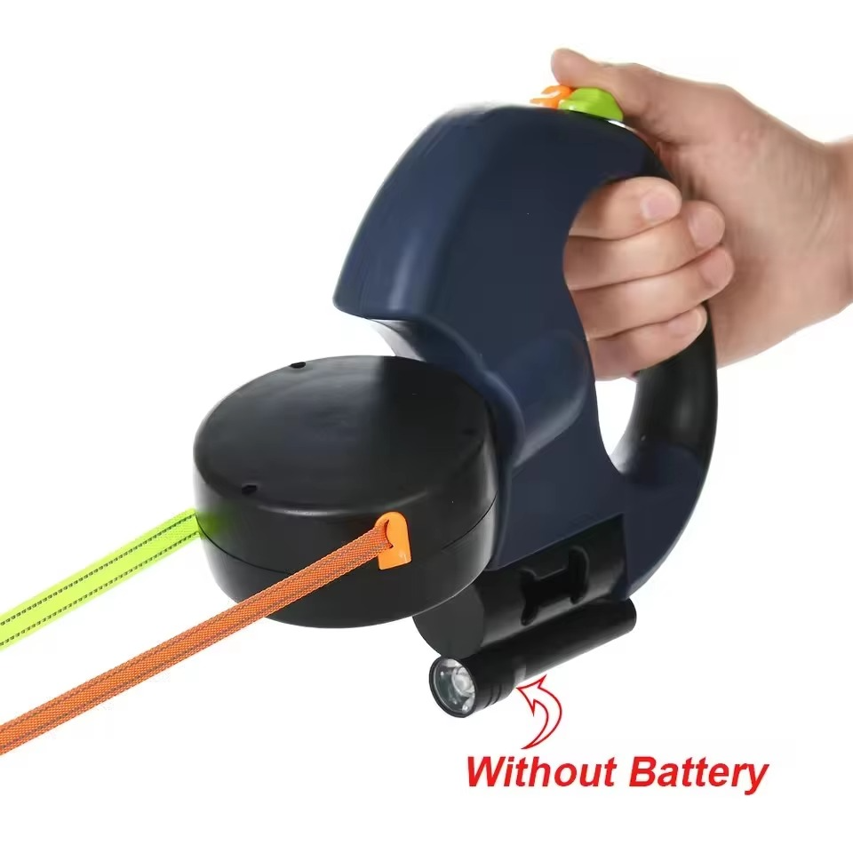Hands-Free Dog Leash with LED Light and Poop Bag Holder