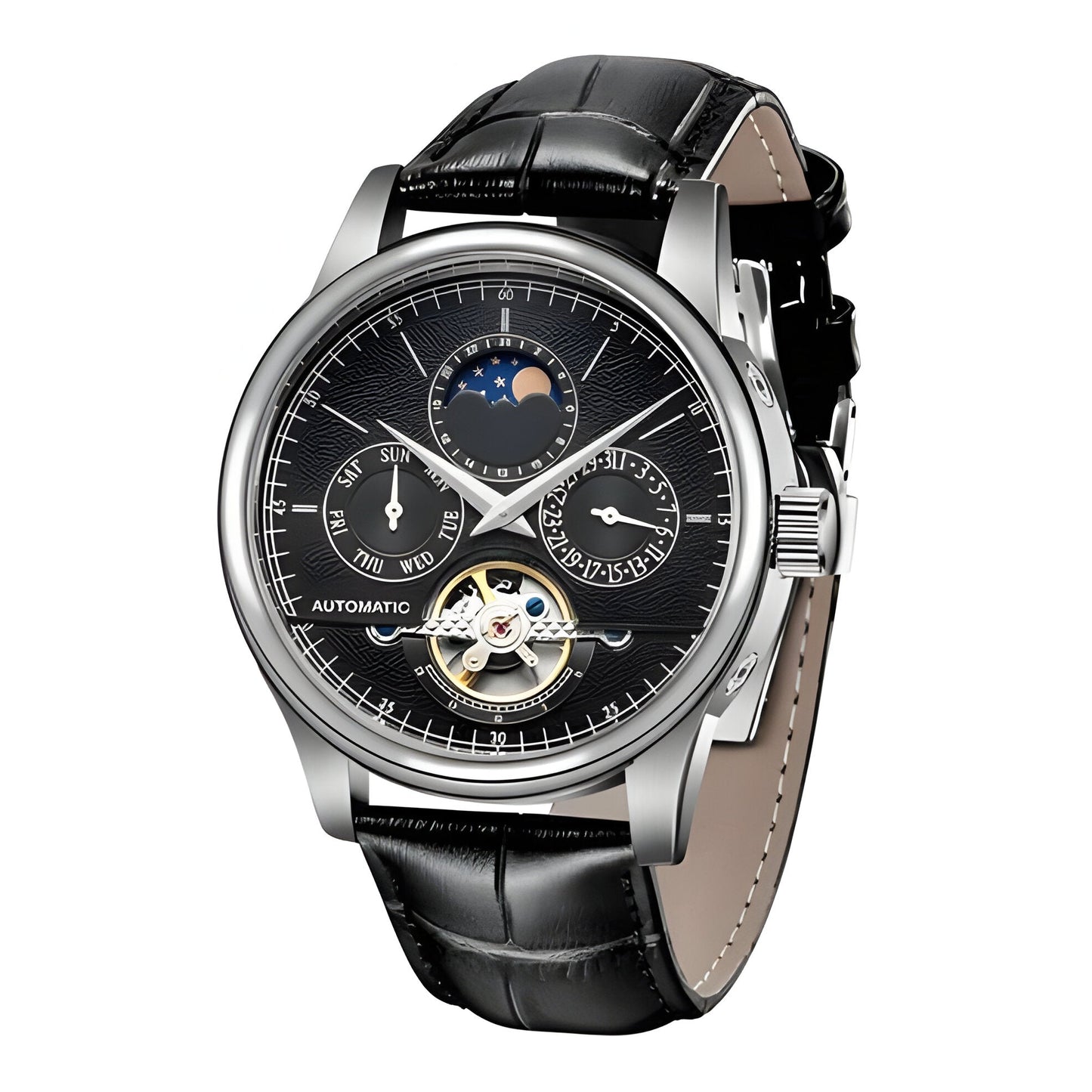 Accurate Quartz Men's Watch, Durable Stainless Steel