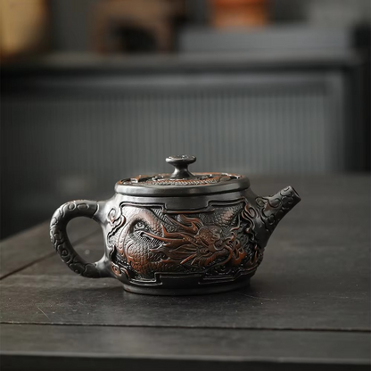 Colorful Ceramic Dragon Tea Infuser Pot