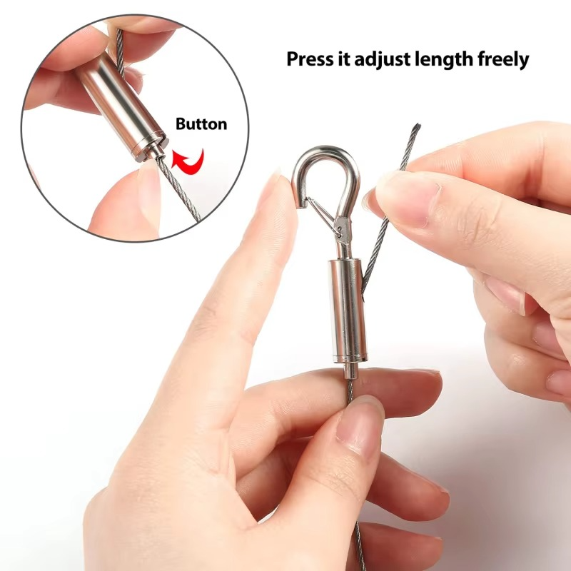 Easy Install Hanging Kit with Steel Cable and Hook