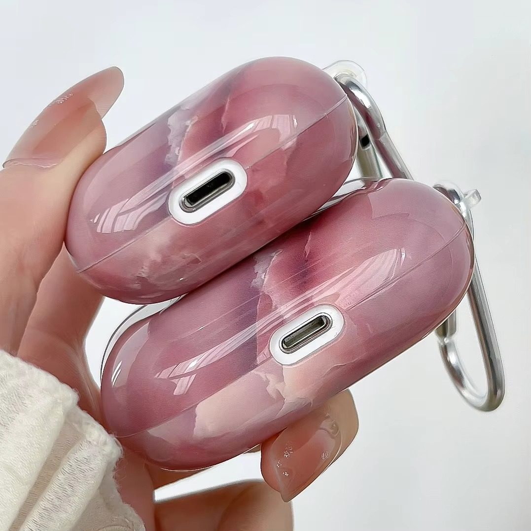 Sleek Bluetooth Case for AirPods with Stone Pattern