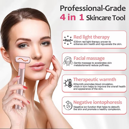 Advanced Anti Aging Facial Massager with Red Light Therapy