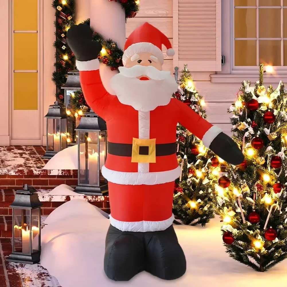 Large 6ft LED Inflatable Santa for Outdoor Christmas Decor