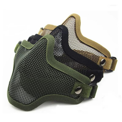 Protective Metal Mesh Paintball Half Face Mask