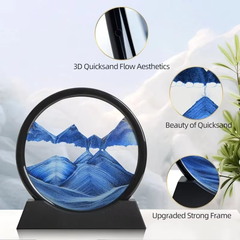 Colorful Ocean Hourglass Sand Art Decor