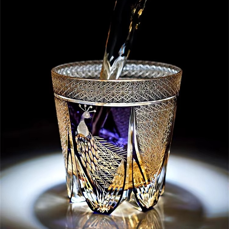 Premium Crystal Engraved Whiskey Glass