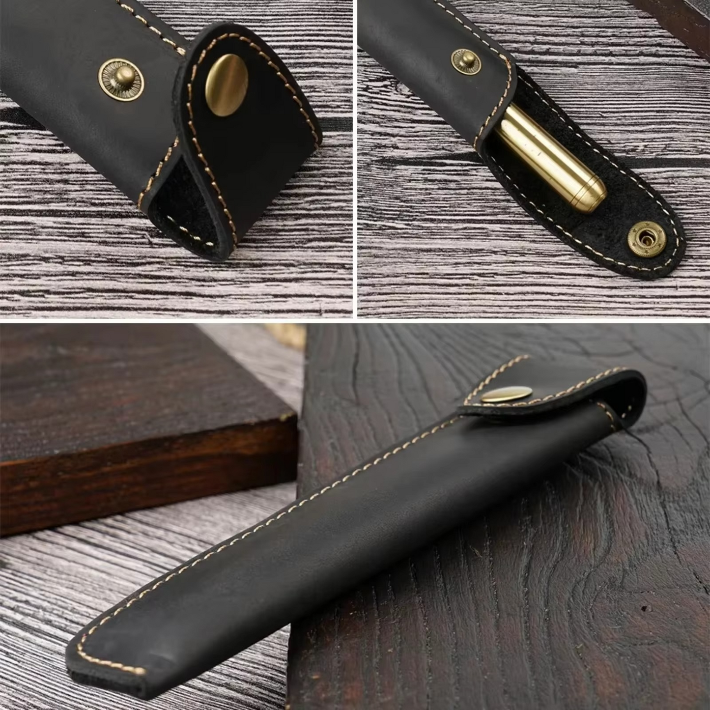 Premium Leather Pen Pouch for Pens and Journals
