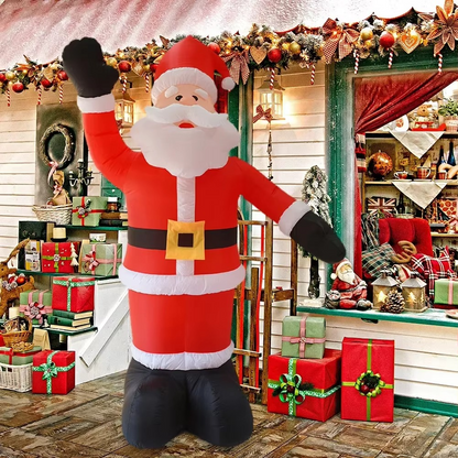 Large 6ft LED Inflatable Santa for Outdoor Christmas Decor
