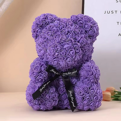 Lovely Rose Teddy Bear Figure in Gift Box