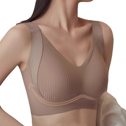 Comfortable V-Neck Lift Bra with Adjustable Broad Straps