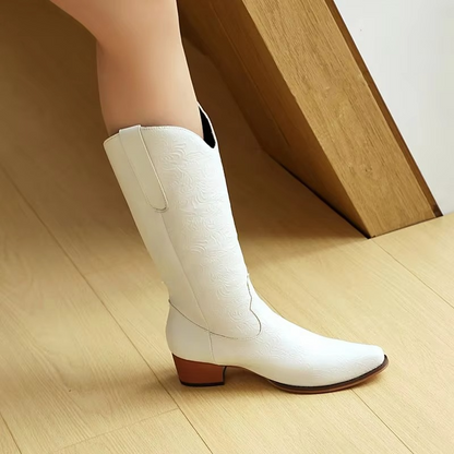 Comfortable Low Heel Western Boots for Women