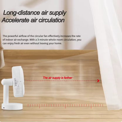 Compact USB Office Fan with Adjustable Speed