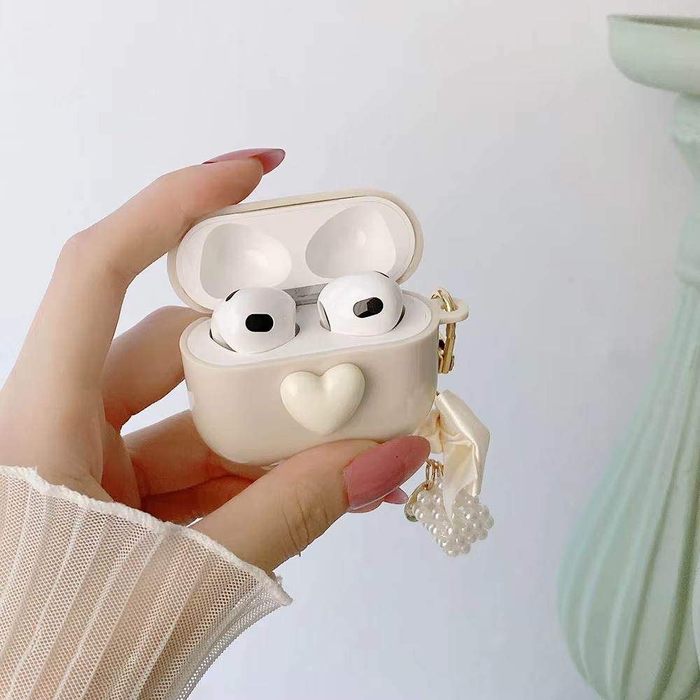 Decorative Pearl AirPods Case with Bow Charm