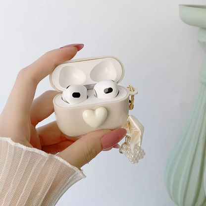 Decorative Pearl AirPods Case with Bow Charm
