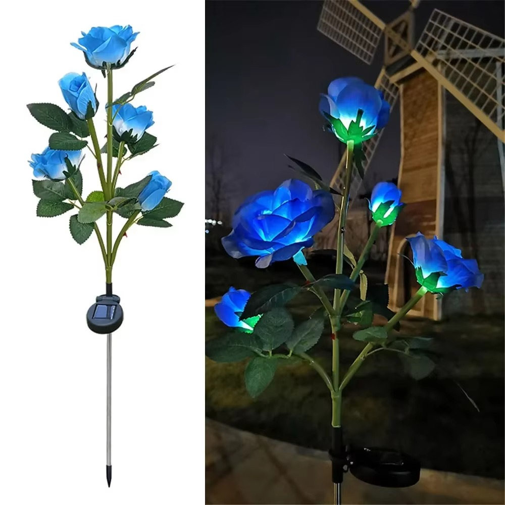 Outdoor Solar LED Rose Yard Lights