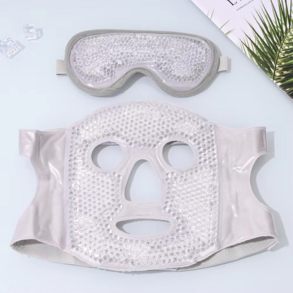 Heated and Cooling Gel Face Mask with Eye Mask