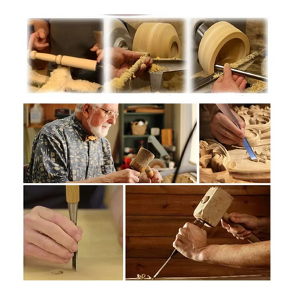 Precision 12pc Wood Carving Tool Kit for Craftsmen