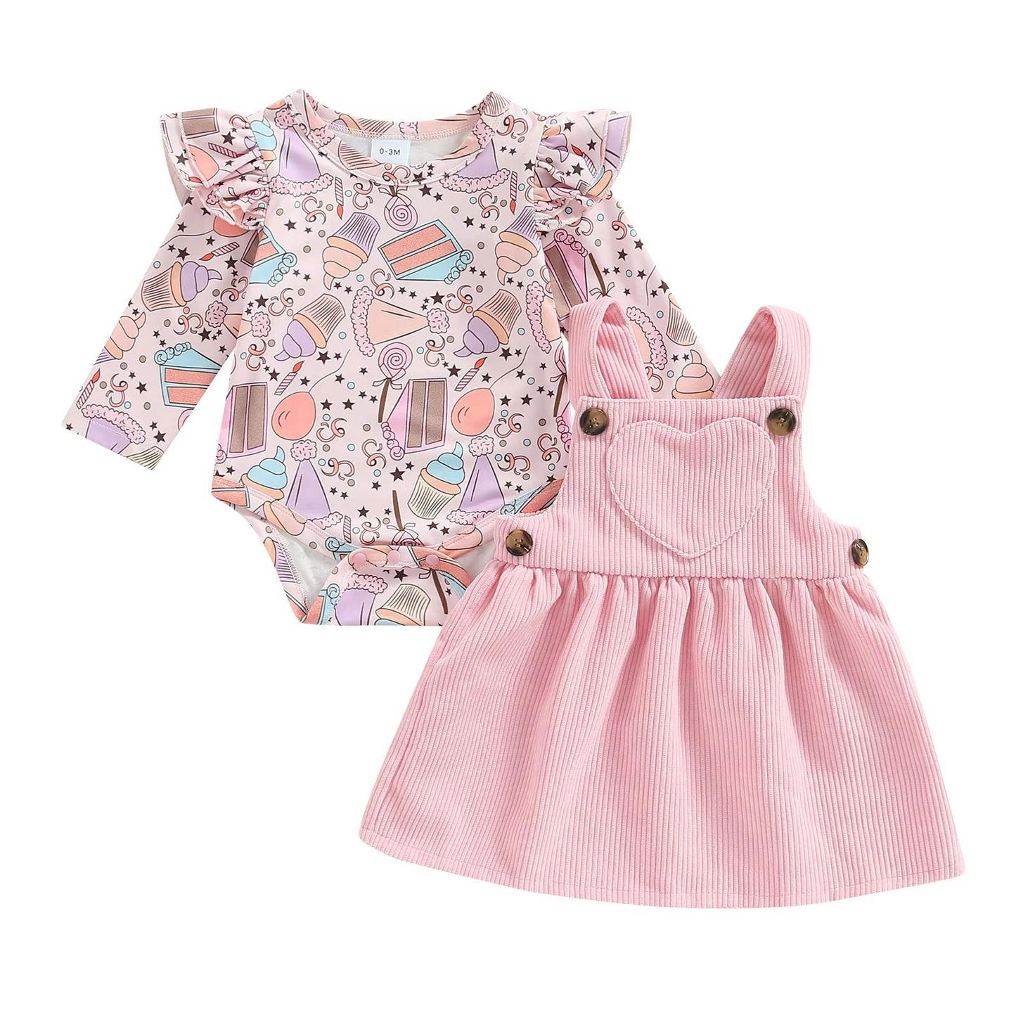 Adorable Infant Girl Summer Romper Outfit Set - Hehif